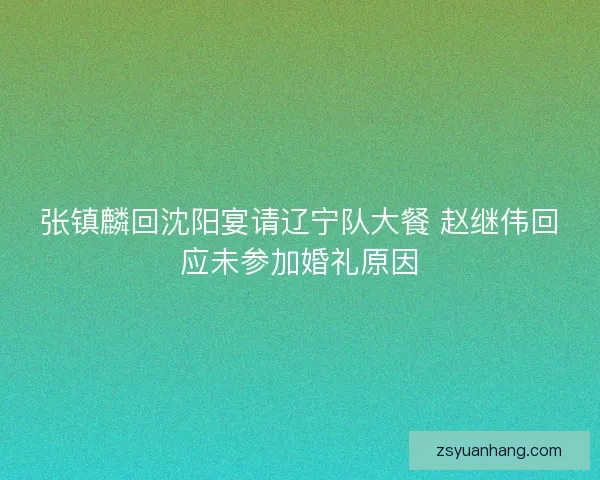 张镇麟回沈阳宴请辽宁队大餐 赵继伟回应未参加婚礼原因